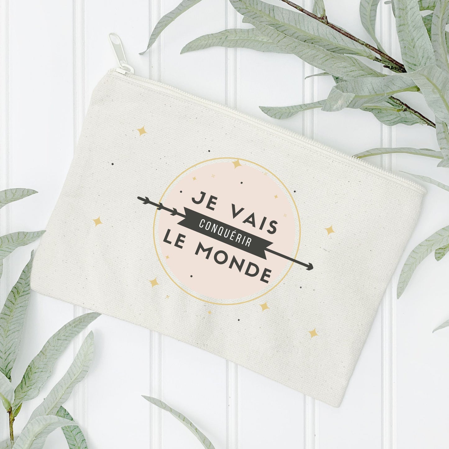 Pochette Femme "Je vais conquérir le monde" - Accessoire Girly et Inspirant