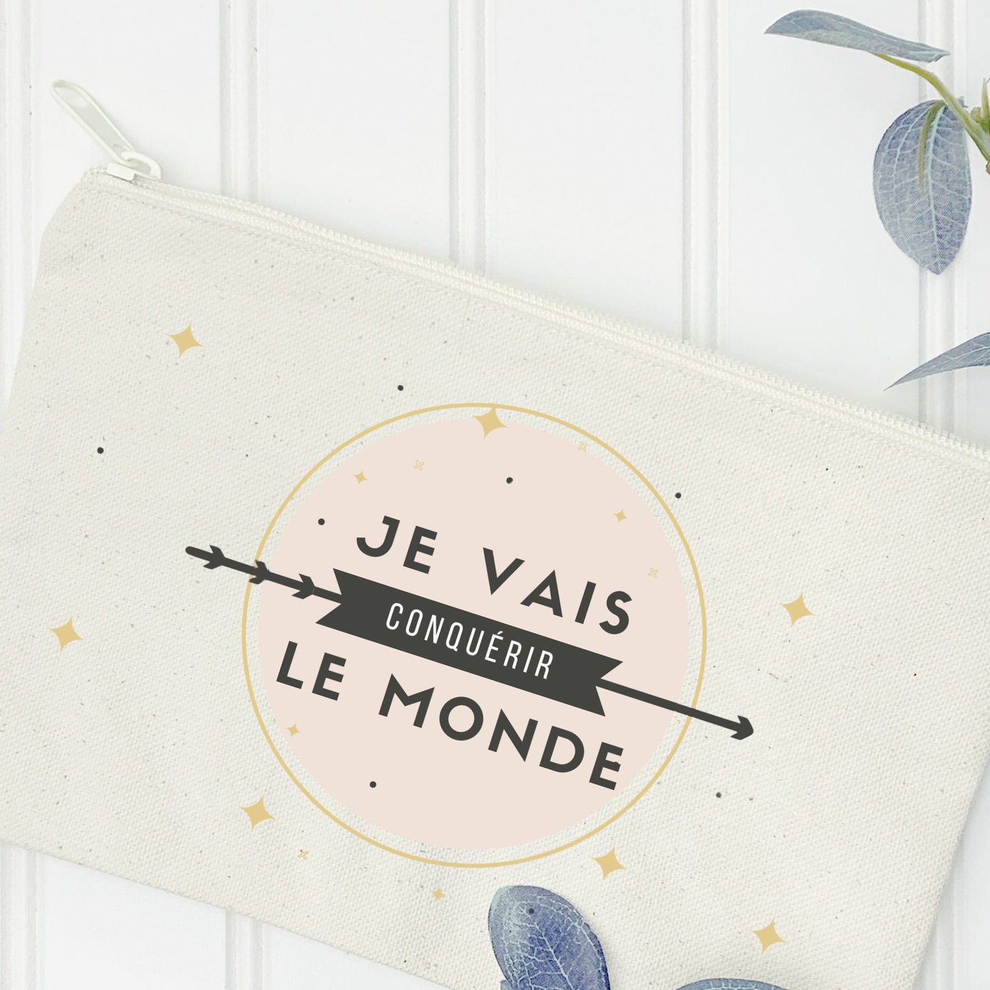 Pochette Femme "Je vais conquérir le monde" - Accessoire Girly et Inspirant