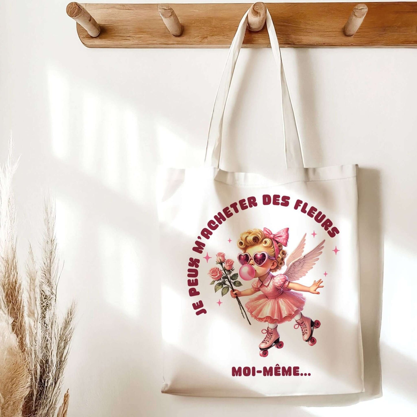 Sac tote bag en coton naturel avec illustration