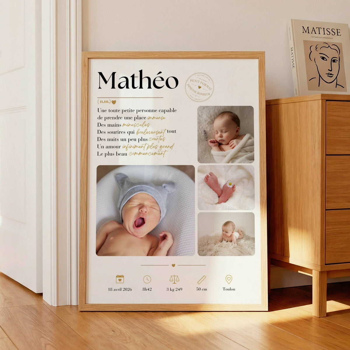 affiche naissance photo