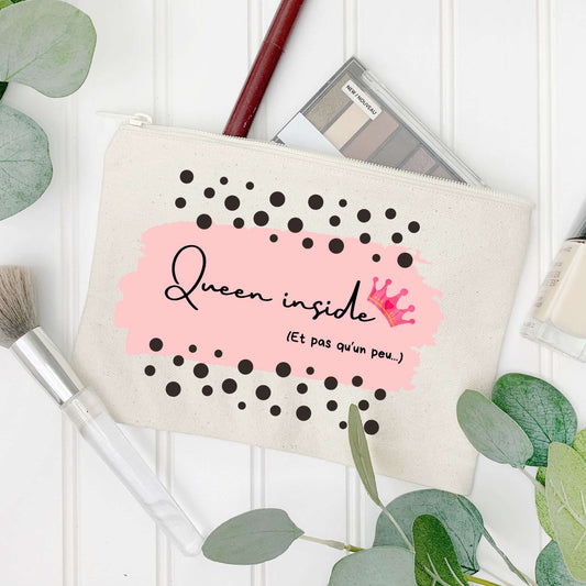 Pochette Girly "Queen Inside et Pas Qu'un Peu" – L’accessoire 100% royal pour toutes vos envies