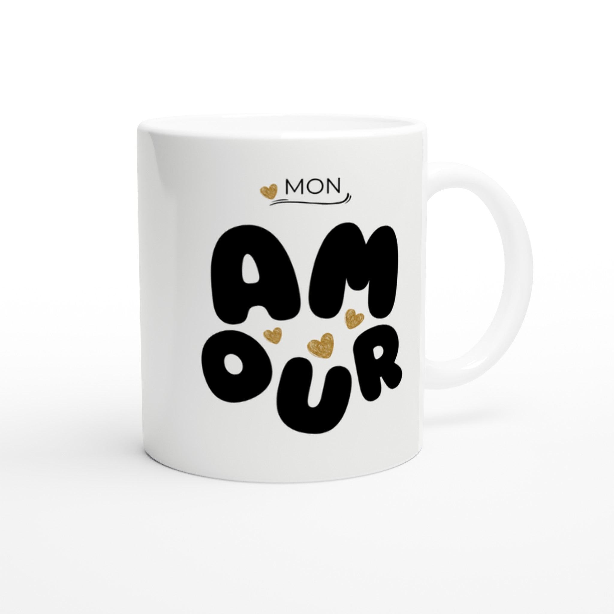 Mug personnalisé avec prénoms, design romantique