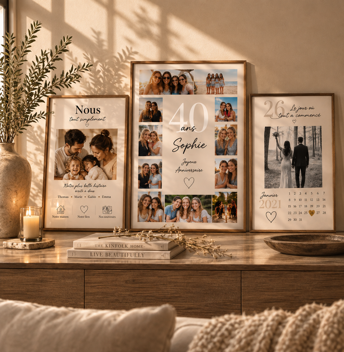 Affiche photo personnalisé prête à offrir