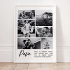 Cadeau papa personnalisé – Affiche photo pleine d’émotion