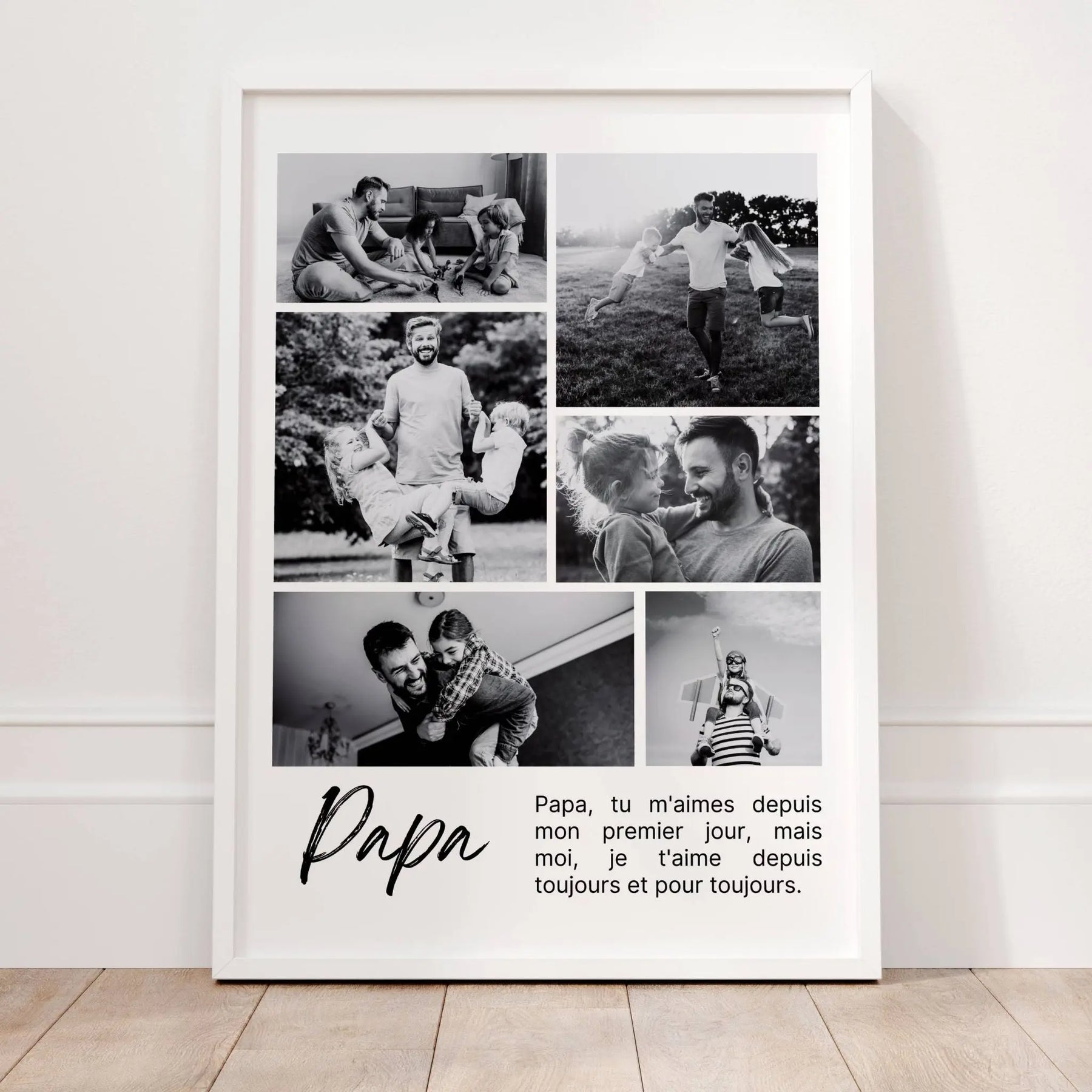 Affiche photo Papa personnalisée – Cadeau papa