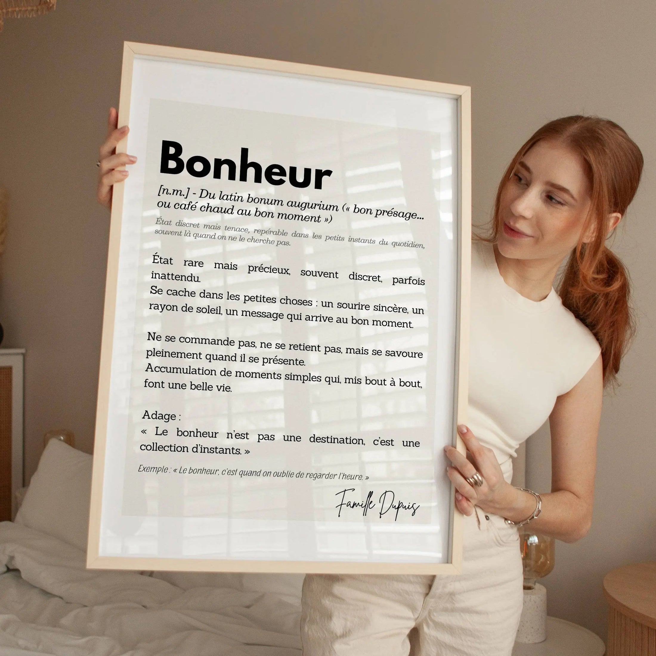 Affiche citation personnalisée avec photos prête à offrir