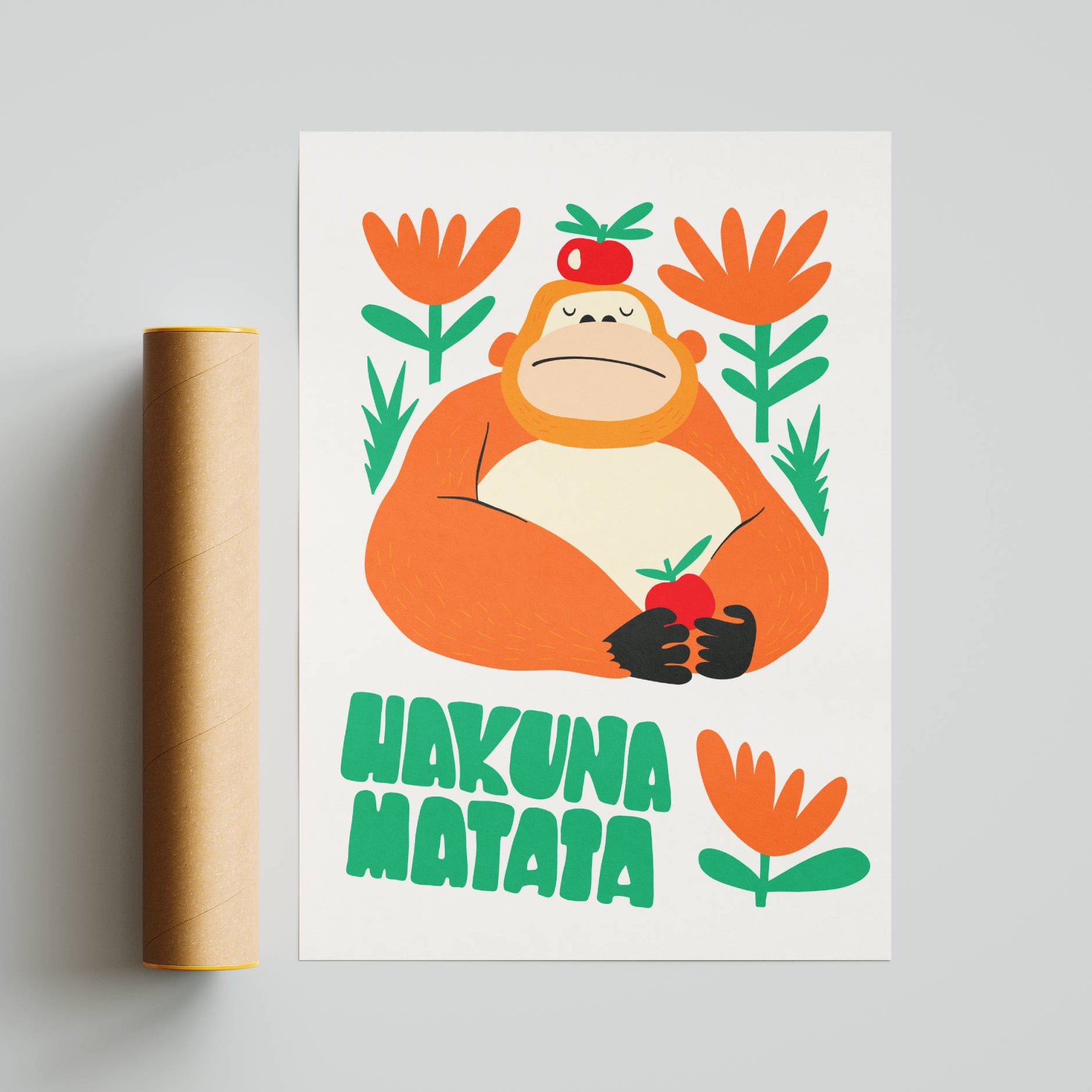 Affiche enfant Hakuna Matata imprimée en France sur papier premium 250 g avec finition mate de qualité