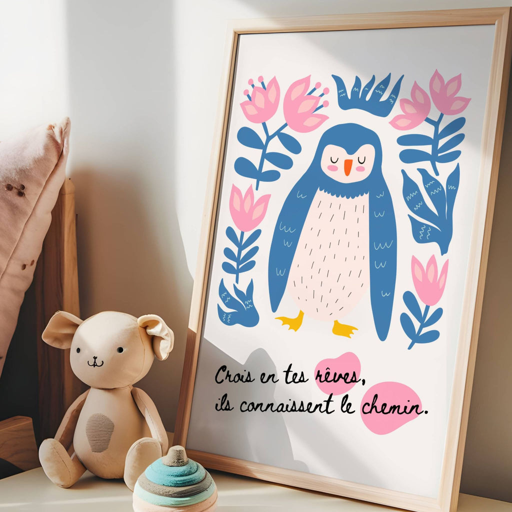 ffiche enfant imprimée en France sur papier premium 250 g avec finition mate