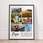 Cadeau papa personnalisé – Affiche photo pleine d’émotion