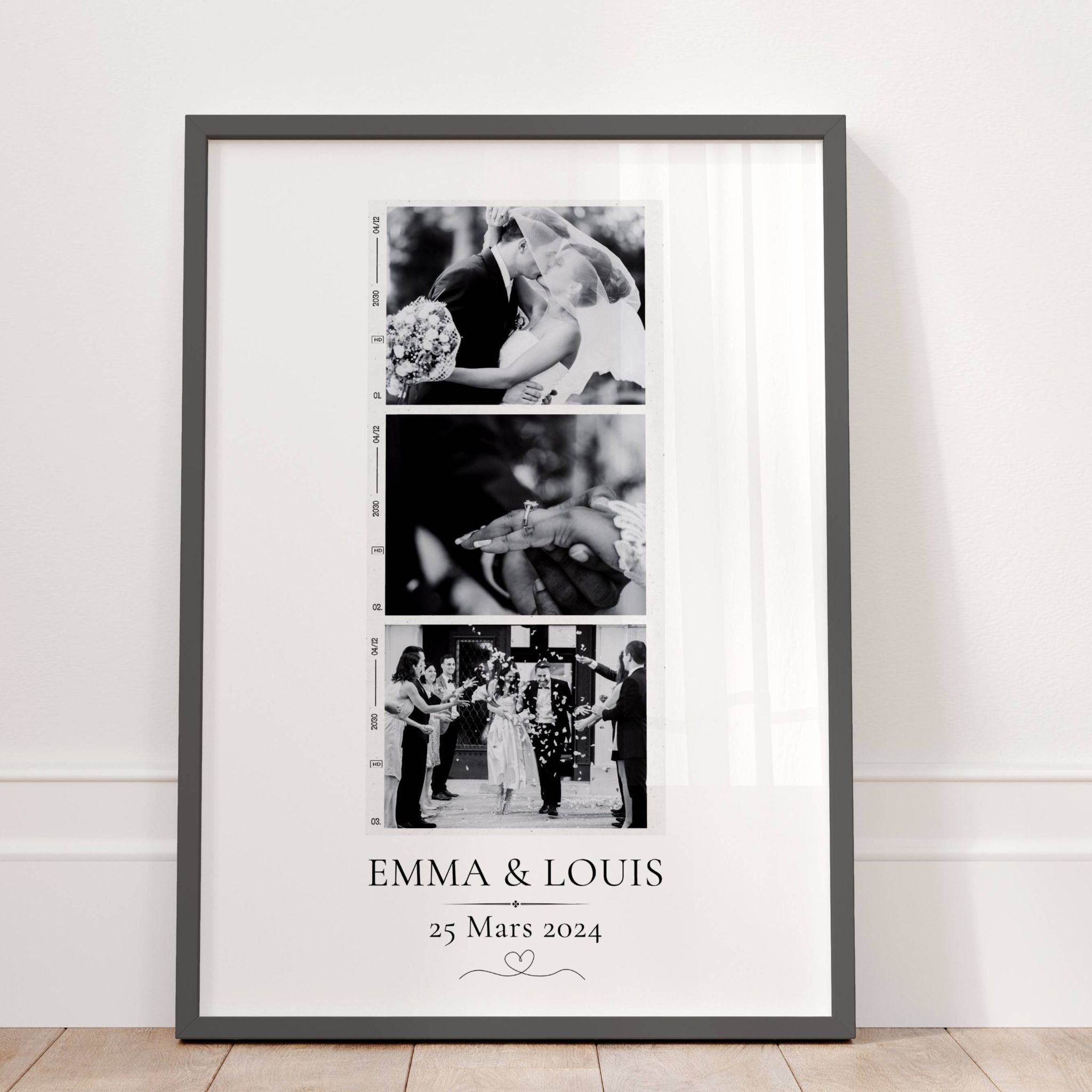 Affiche couple personnalisée - Cadeau Unique & Souvenir Personnalisé, Idéal Anniversaire Couple