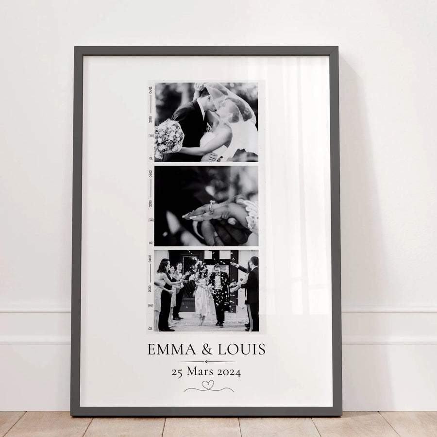Cadeau couple personnalisé – Affiche anniversaire de mariage