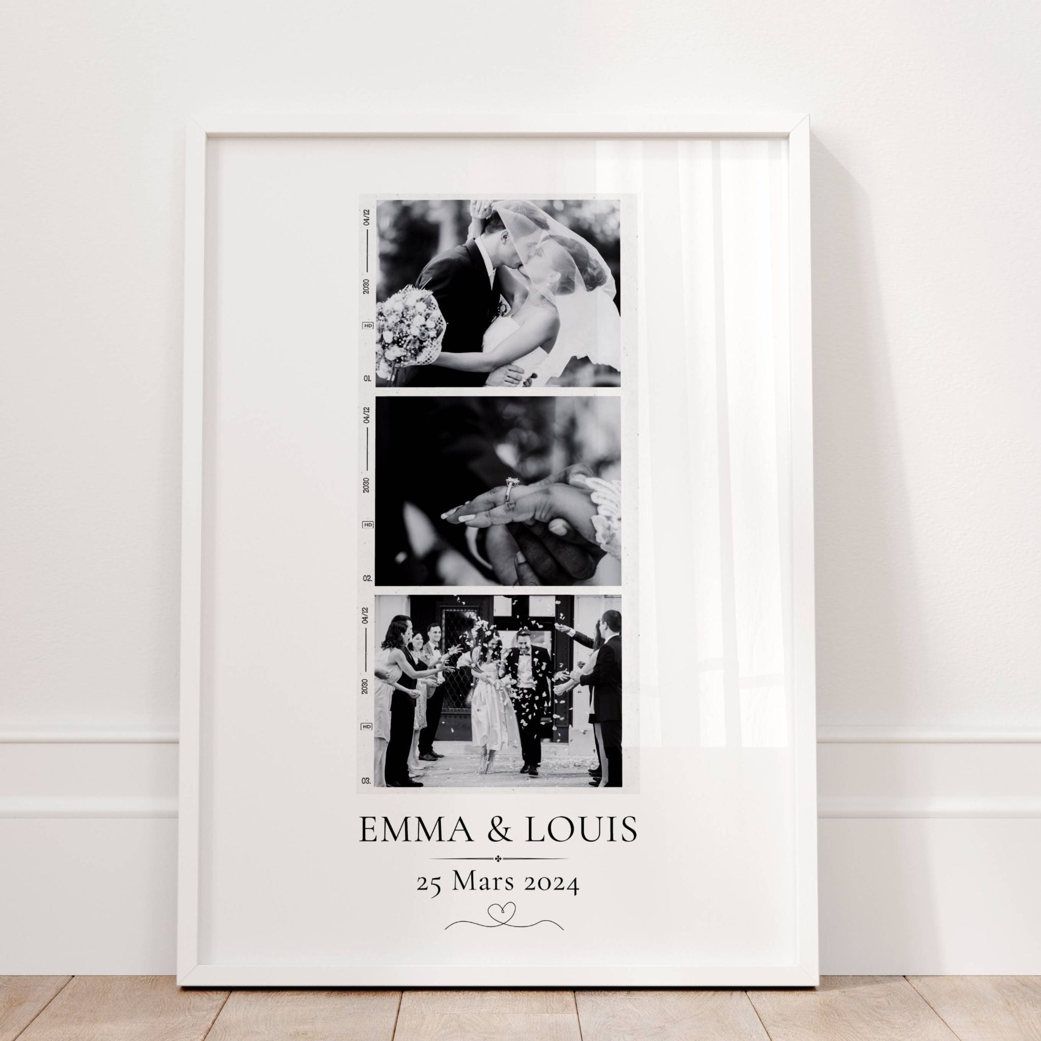 Affiche couple personnalisée - Cadeau Unique & Souvenir Personnalisé, Idéal Anniversaire Couple