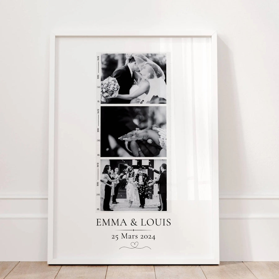 Cadeau couple personnalisé – Affiche anniversaire de mariage