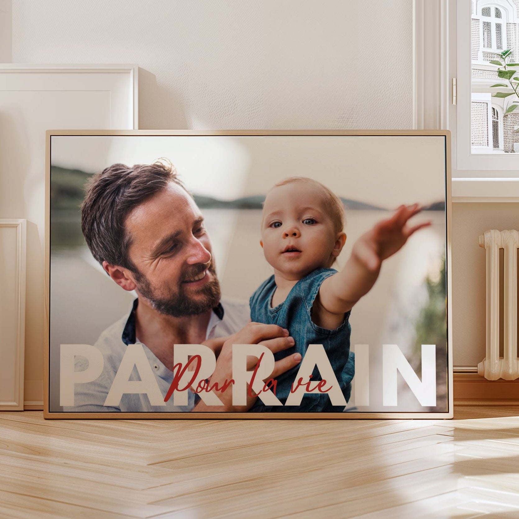 Affiche photo Parrain pour la vie, souvenir symbolique