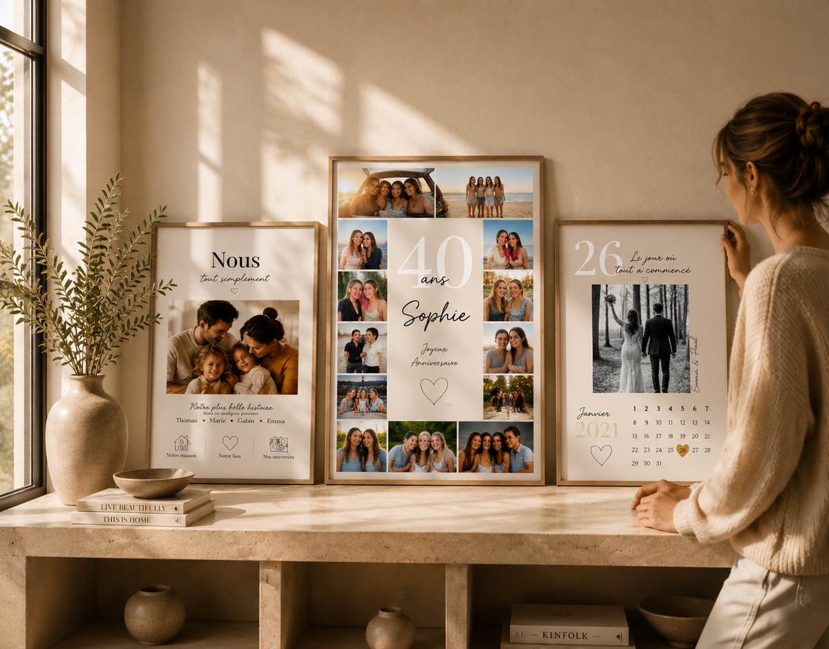 Affiche personnalisée offerte en cadeau