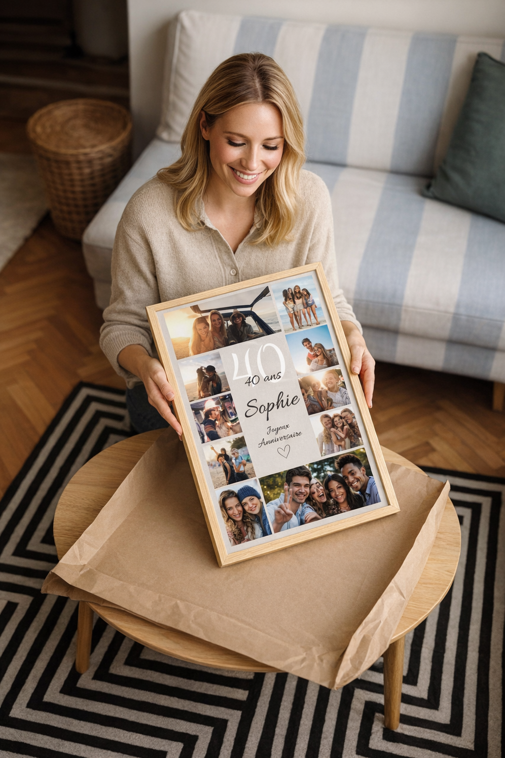 cadeau personnalisé: une affiche anniversaire avec photo 