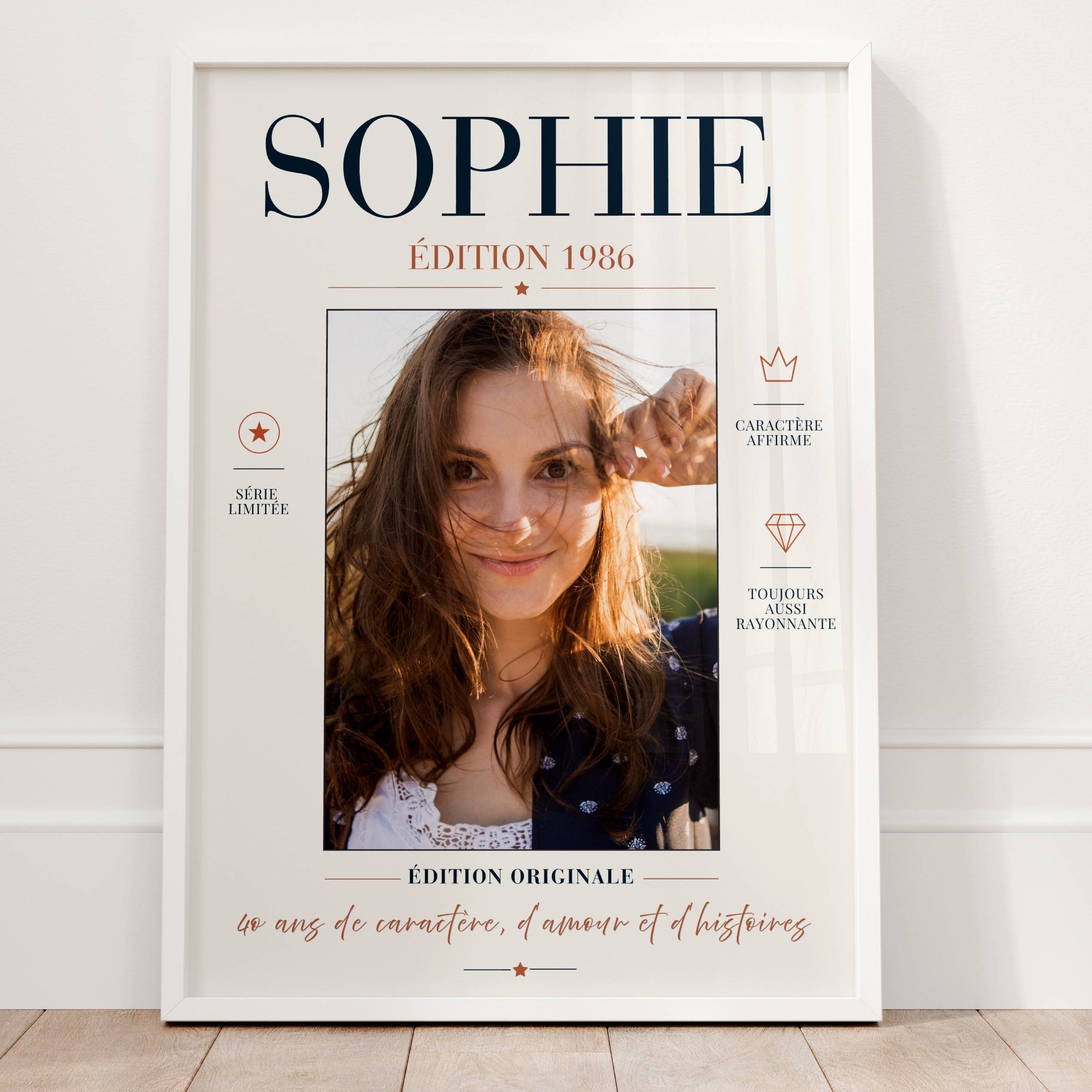 affiche 40 ans femme personnalisée