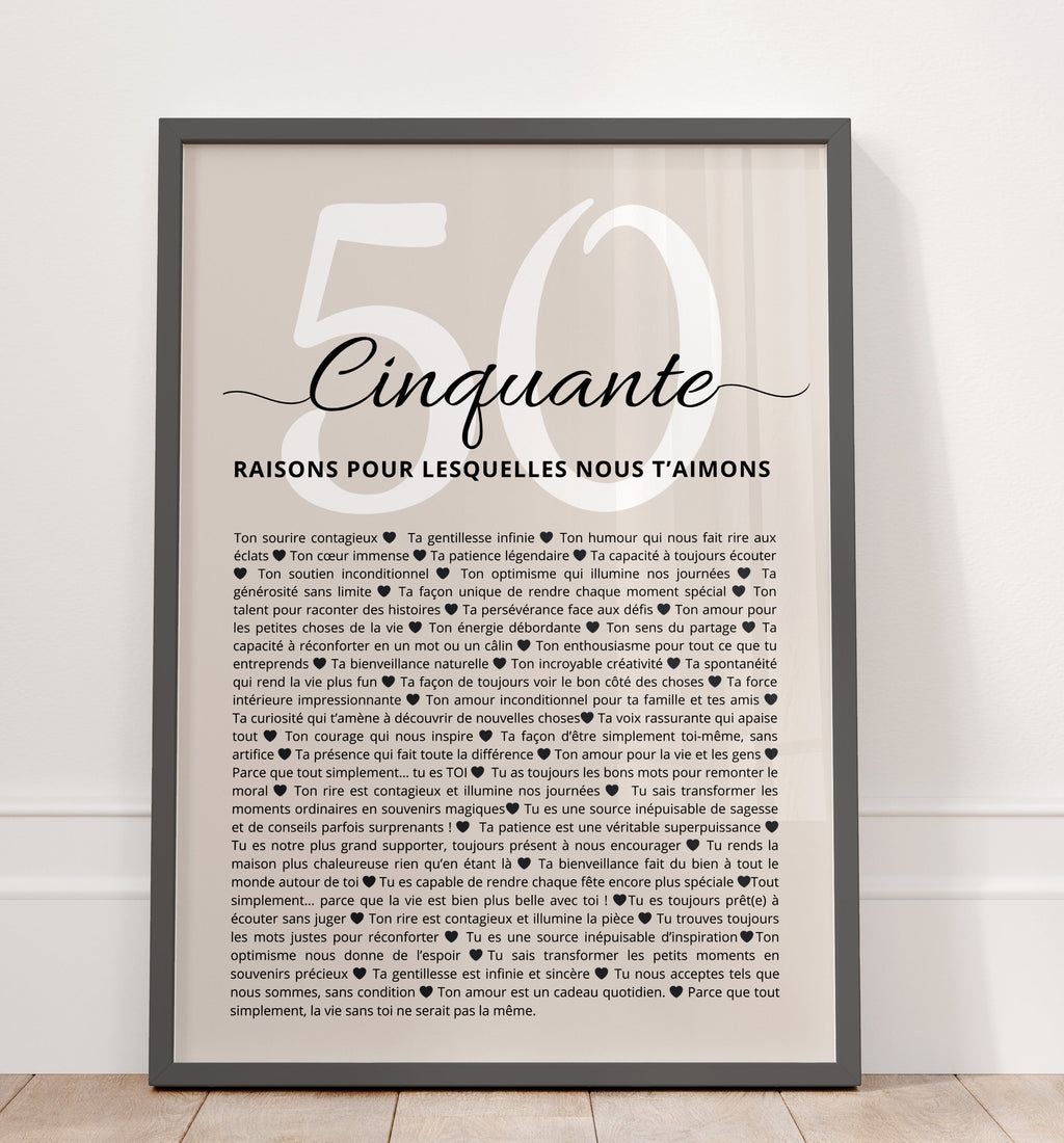 cadeau anniversaire femme 50 ans