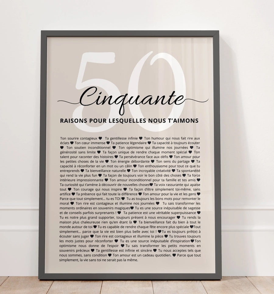 cadeau anniversaire femme 50 ans