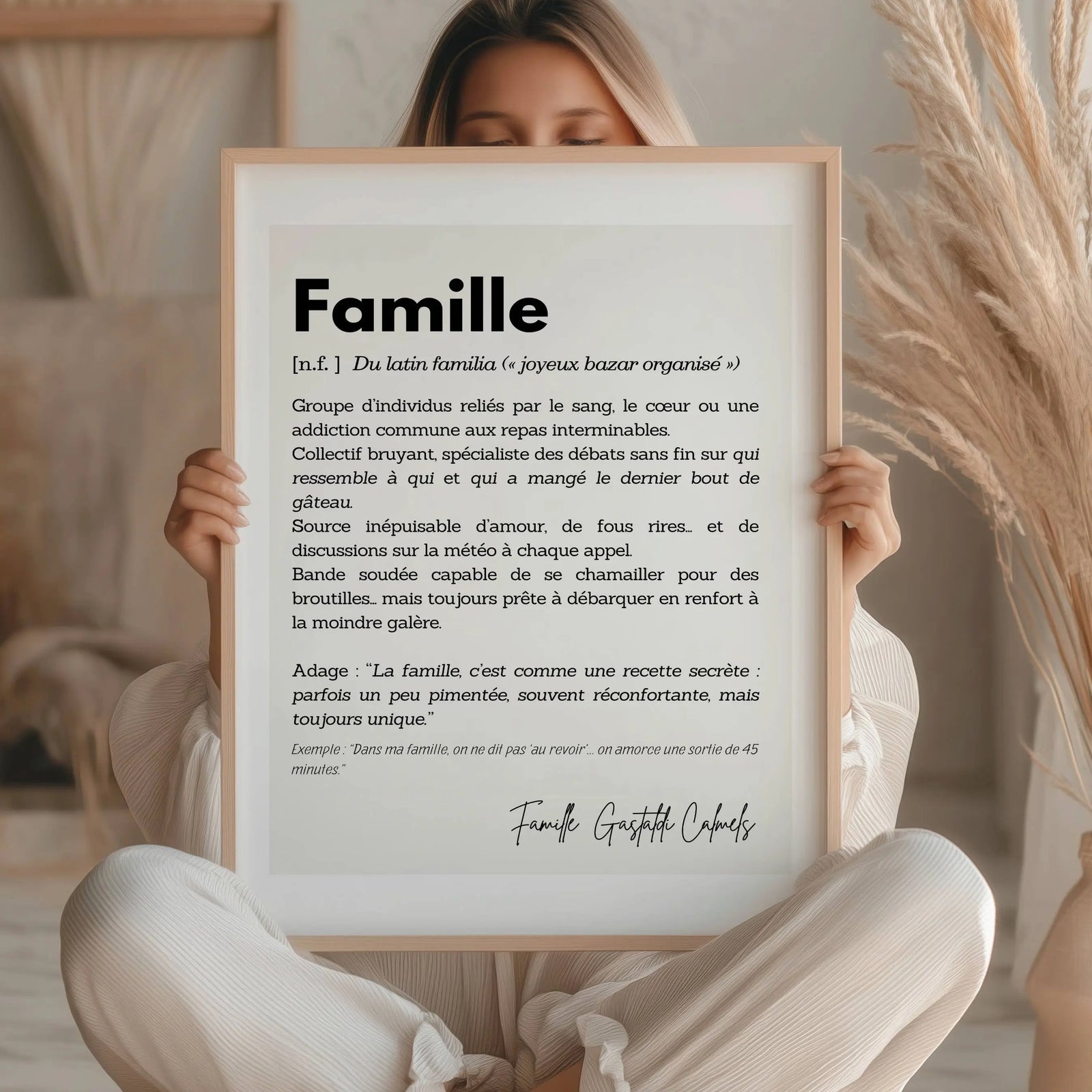 Cadeau personnalisé rempli de souvenirs