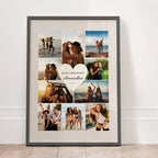Affiche anniversaire personnalisée pour amie avec collage photo souvenir
