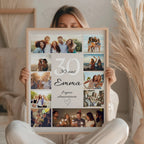 Affiche anniversaire personnalisée avec photos cadeau émotion pour femme ou amie