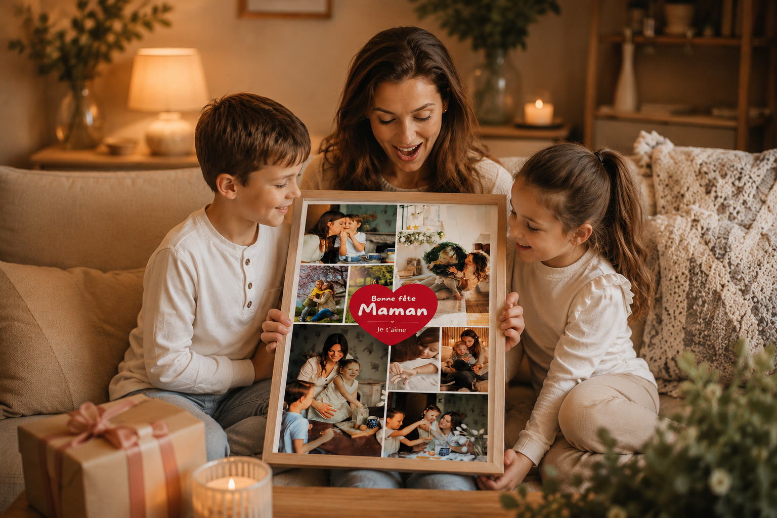 Affiche maman  personnalisée avec photos prête à offrir