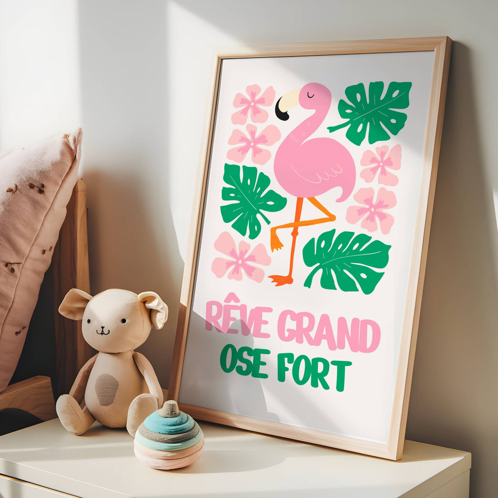 Cadeau naissance et enfant personnalisé avec affiche décorative et message positif pour chambre bébé ou enfant
