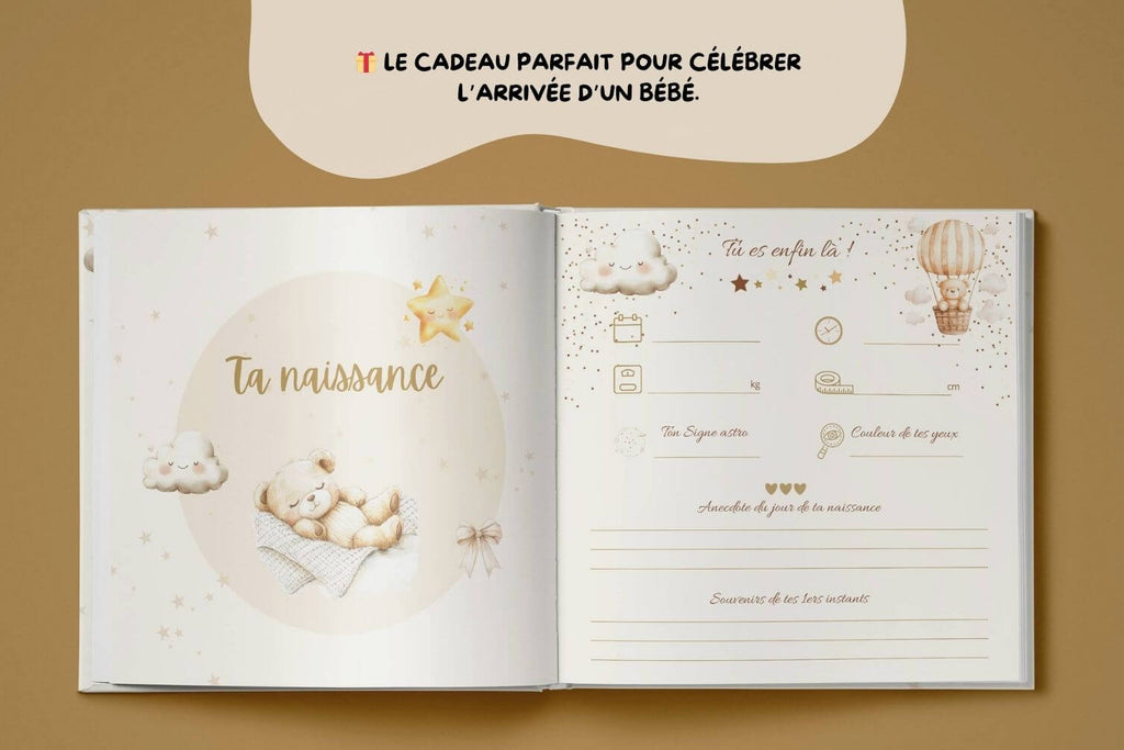 Livre de naissance personnalisé comme idée cadeau de naissance originale