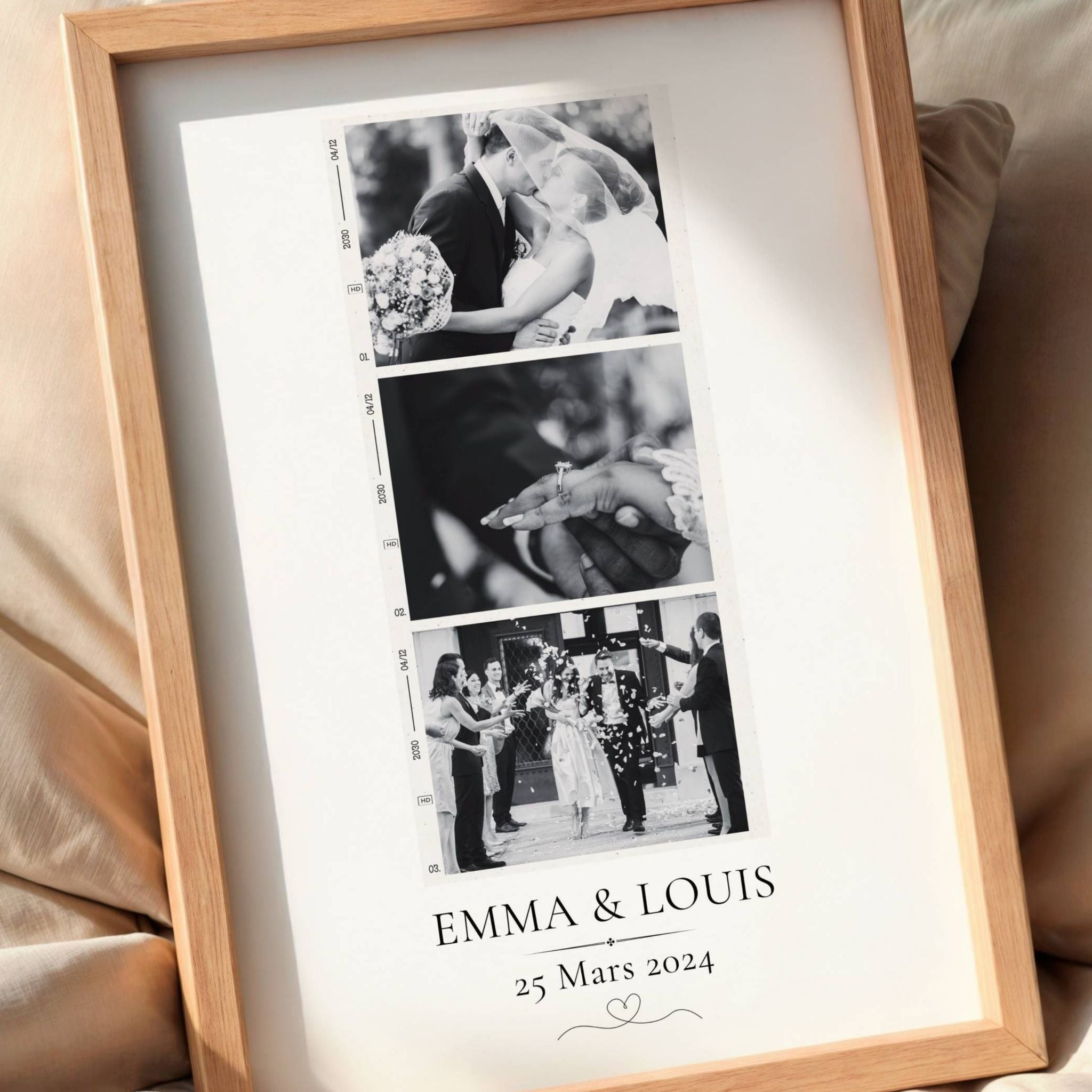 Affiche couple personnalisée - Cadeau Unique & Souvenir Personnalisé, Idéal Anniversaire Couple