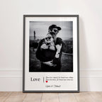 Affiche couple personnalisée avec photo, Love et définition