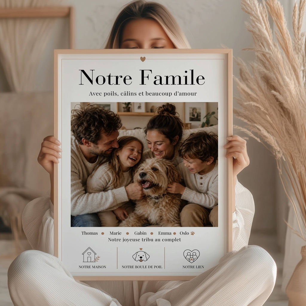 affiche famille personnalisée avec photo