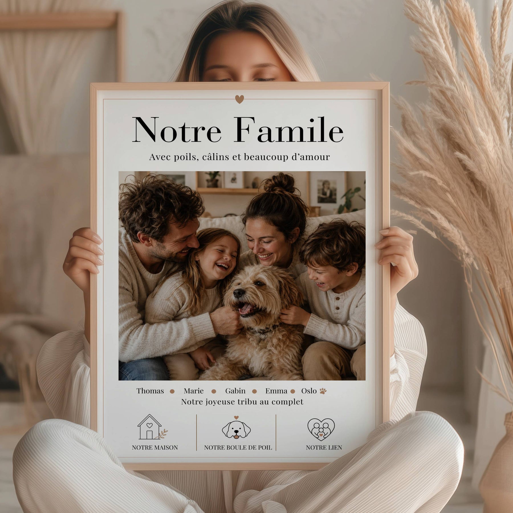 affiche famille personnalisée avec photo
