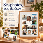 Affiche cadeau d'anniversaire pour une meilleure amie, personnalisable avec ses photos souvenirs, son prénom et un message personnel.