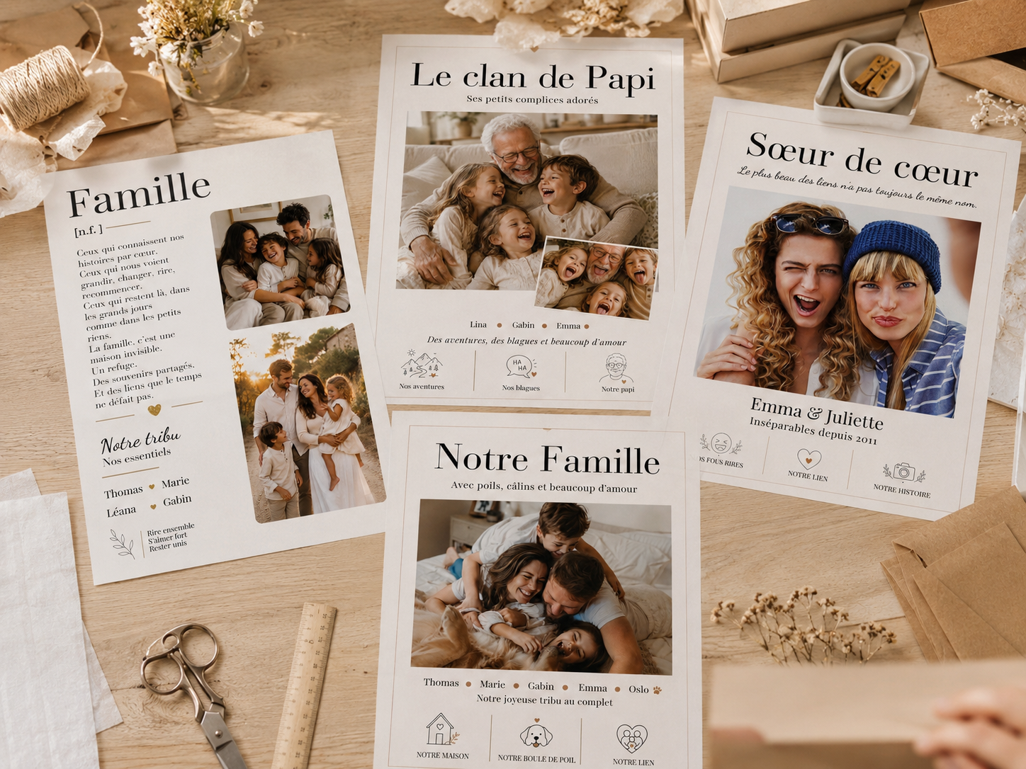 Cadeau personnalisé préparé pour Noël