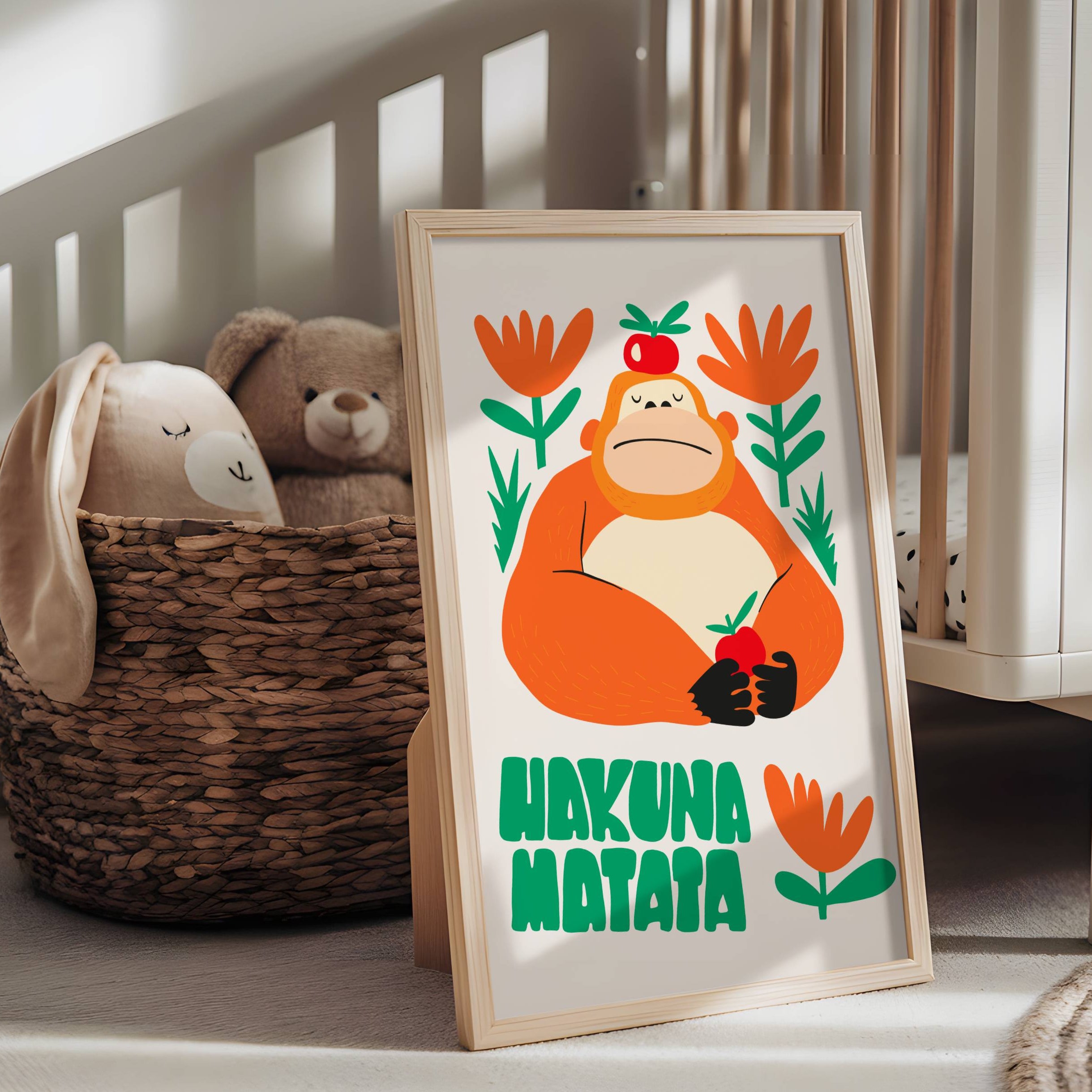 Affiche Hakuna Matata pour chambre enfant idéale comme cadeau de naissance ou cadeau enfant décoratif