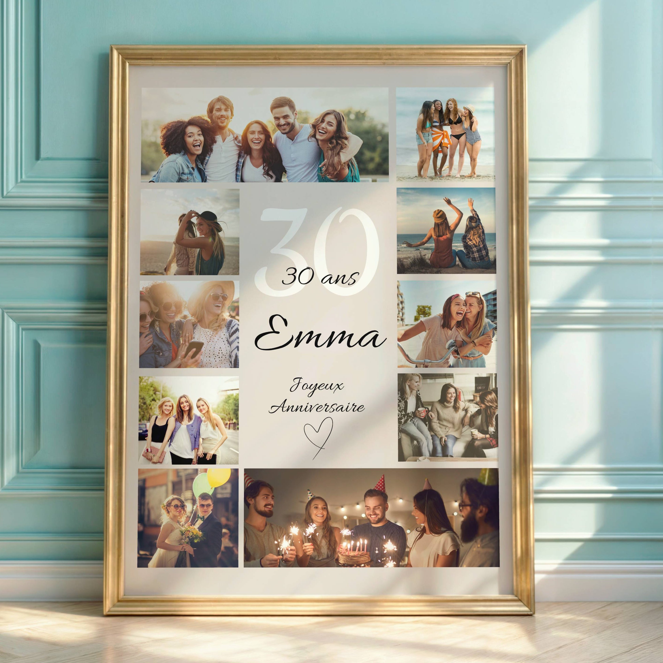 Idée cadeau anniversaire personnalisé avec photos pour femme