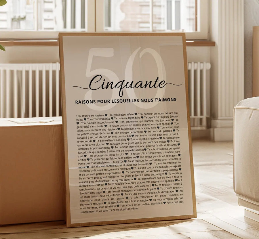 idée cadeau anniversaire 50 ans