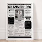 Affiche anniversaire homme 60 ans 