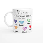 Mug en céramique blanche, design tendre avec message personnalisé pour la fête des grands-mères