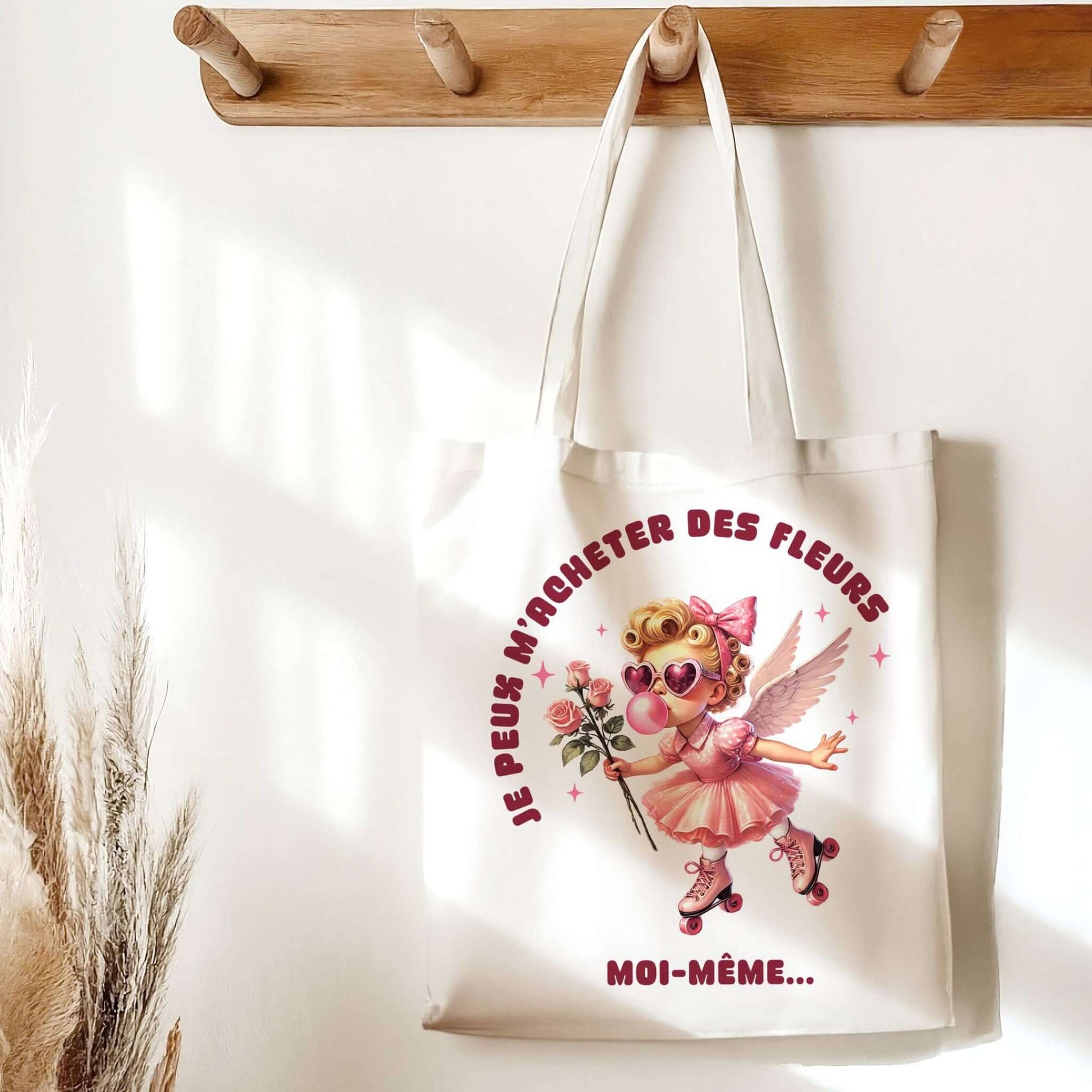 Sac tote bag en coton naturel avec illustration