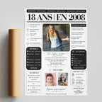 journal anniversaire personnalisé
