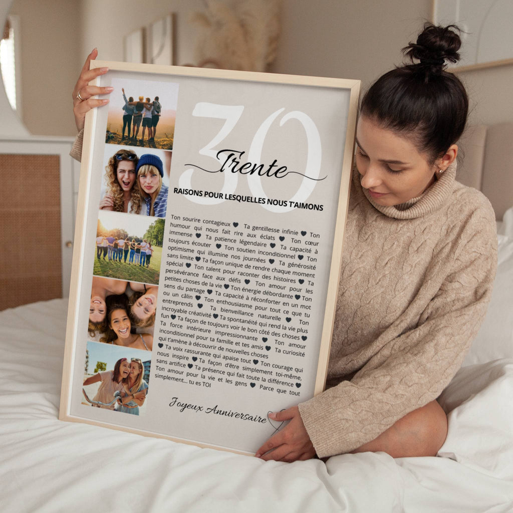 Poster 30 ans personnalisé