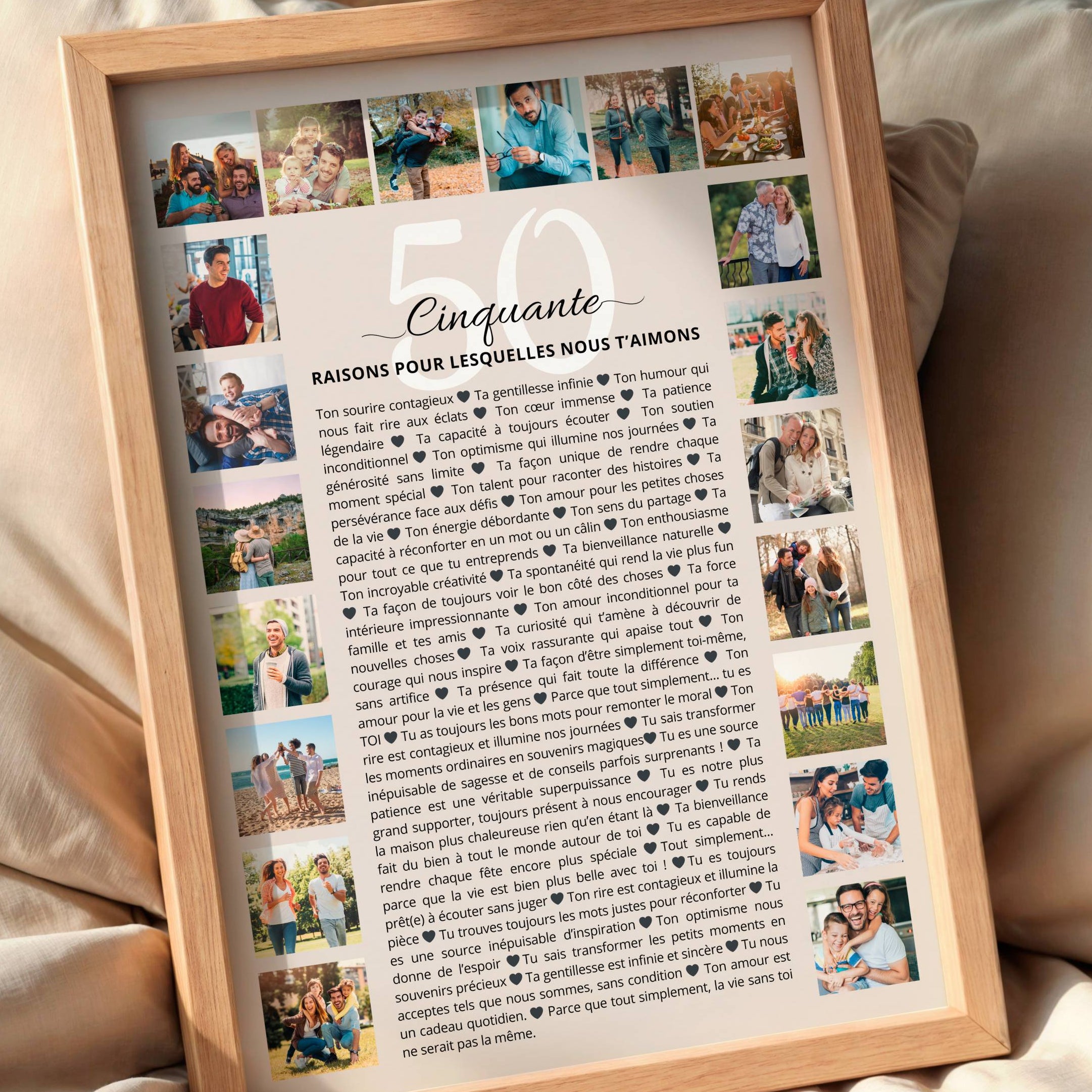 Cadeau homme 50 ans personnalisé – affiche murale