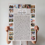 Cadeau 50 ans personnalisé – Affiche anniversaire avec photos