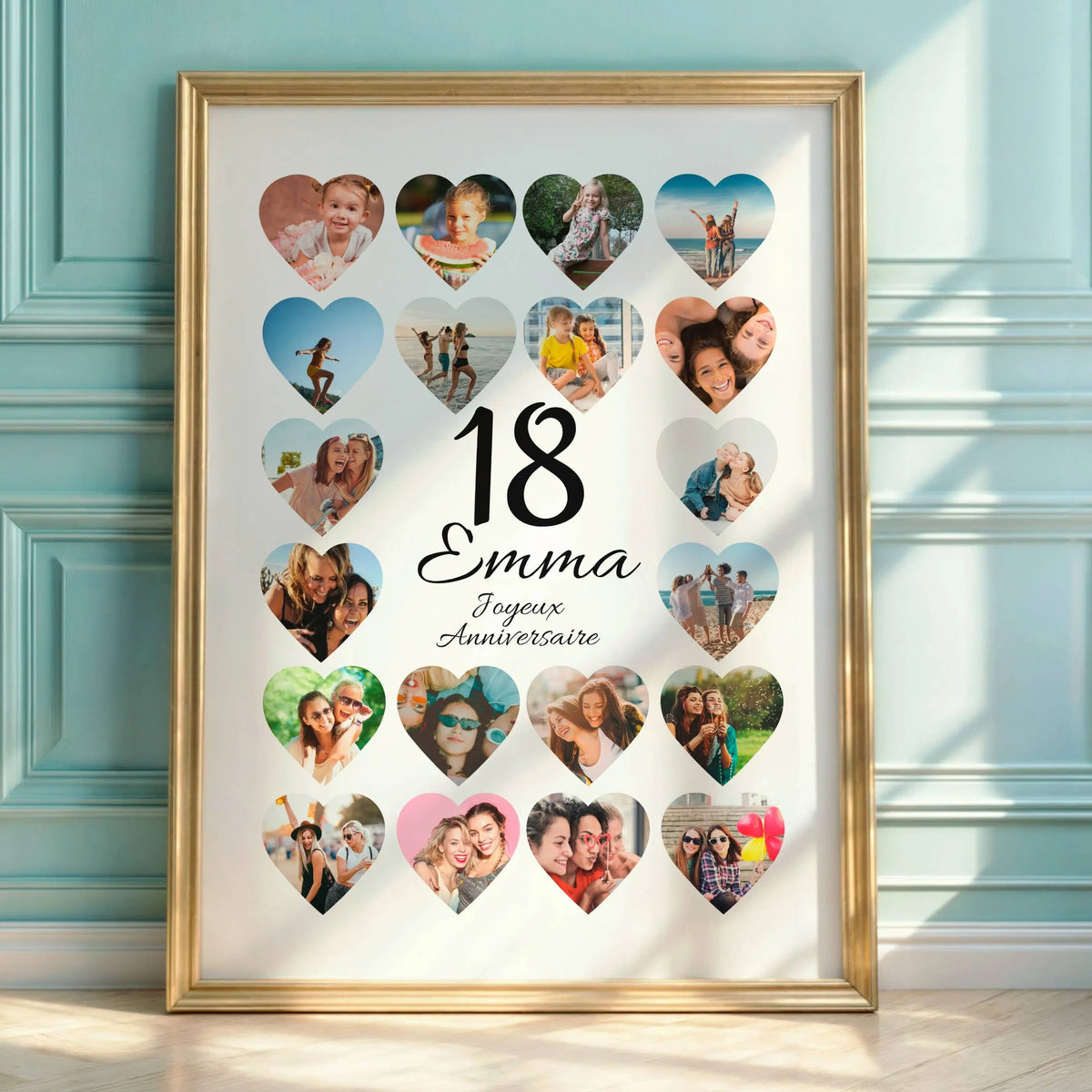 Affiche cœur 18 ans