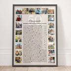 Affiche 50 ans personnalisée avec photos souvenirs