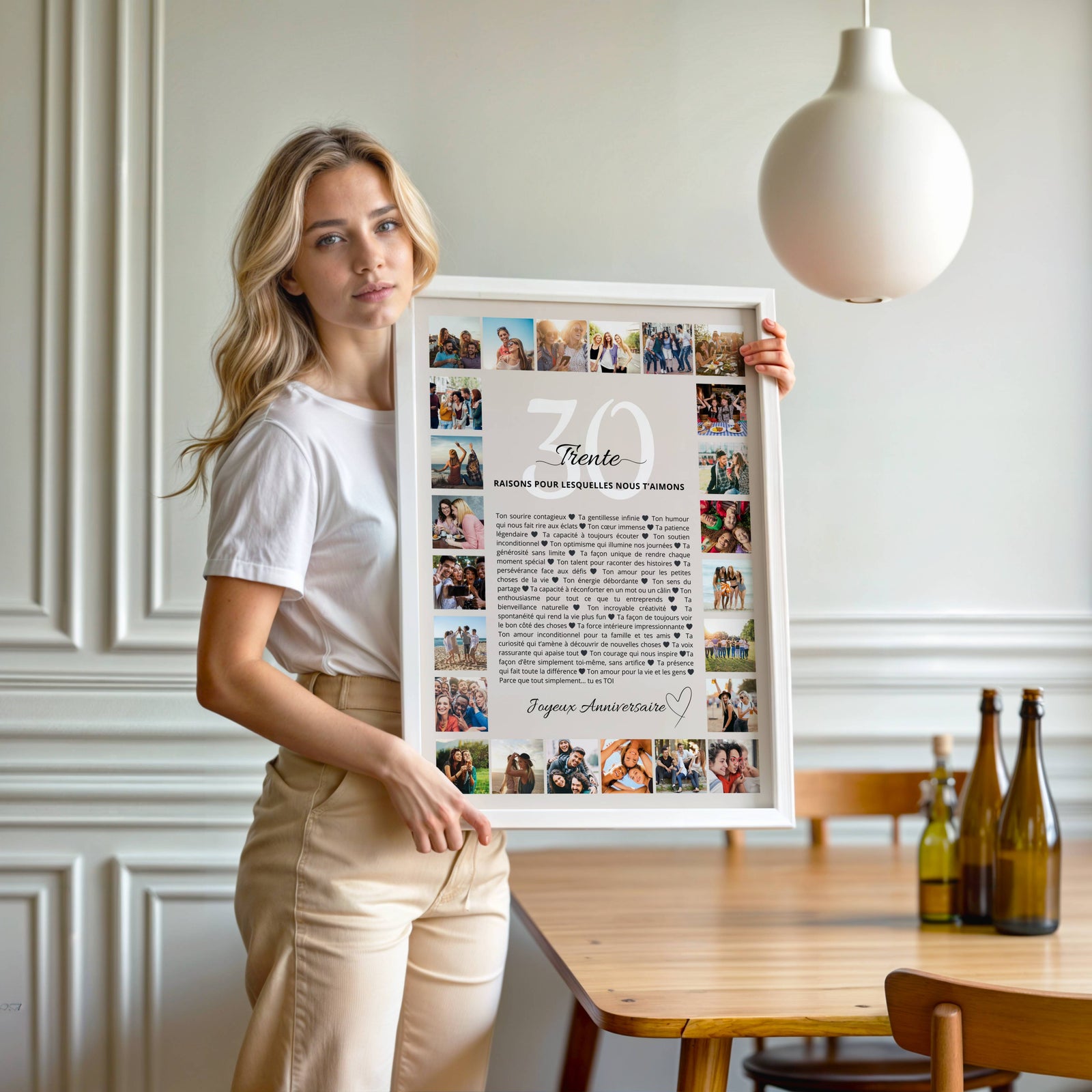 cadeau personnalisé  : une affiche anniversaire avec photo