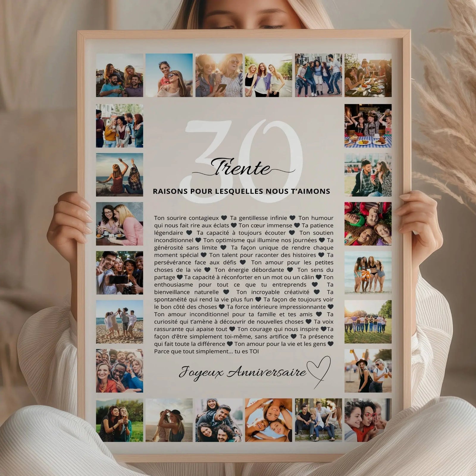 Affiche personnalisée offerte en cadeau