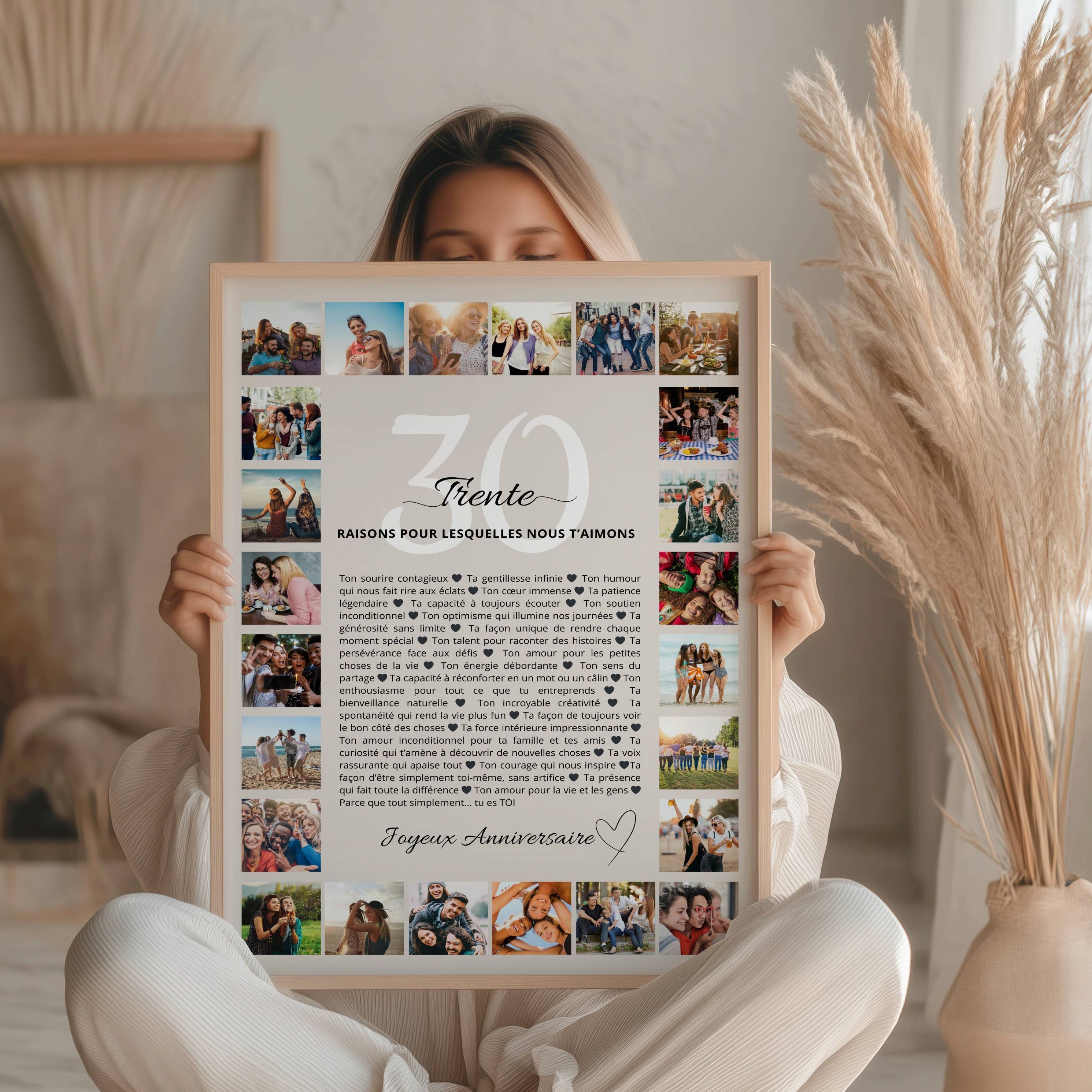Affiche personnalisée anniversaire 30 ans 